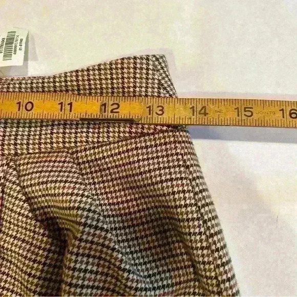 NWT Women’s J. McLaughlin Maddie Skirt.2. Plaid Houndstooth Brown zip front wrap - Picture 8 of 13